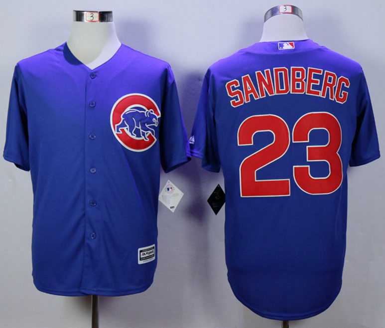 Men's Chicago Cubs #23 Ryne Sandberg Blue New Cool Base Jersey