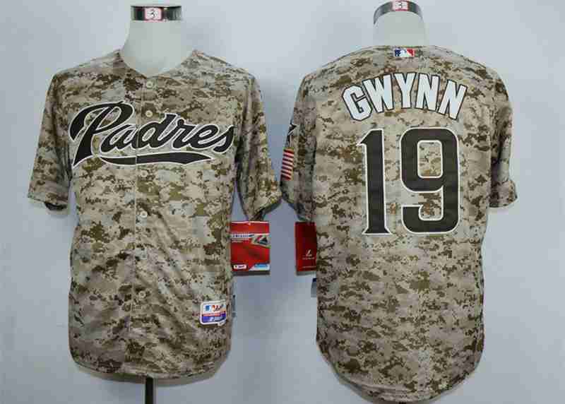 Men's San Diego Padres #19 Tony Gwynn Camo Cool Base Jersey