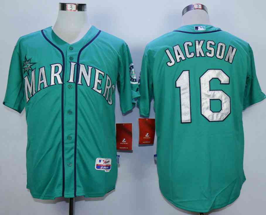 Men's Seattle Mariners #16 Austin Jackson Green Cool Base Jersey