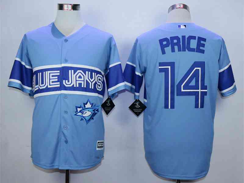 Men's Toronto Blue Jays #14 David Price Light Blue New Cool Base Jersey