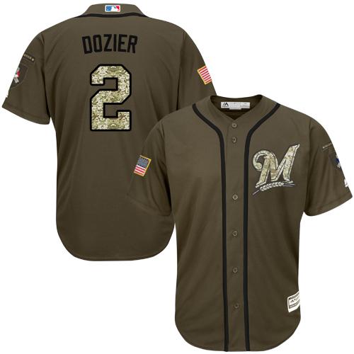 Minnesota Twins #2 Brian Dozier Green Salute to Service Stitched MLB Jersey