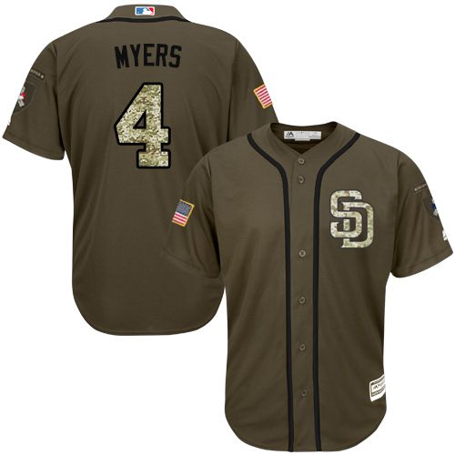 San Diego Padres #4 Wil Myers Green Salute to Service Stitched MLB Jersey