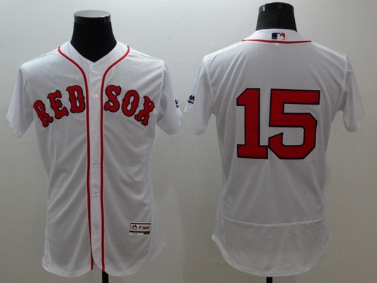 Men's Boston Red Sox #15 Dustin Pedroia White Flexbase 2016 MLB Player JerseyJersey