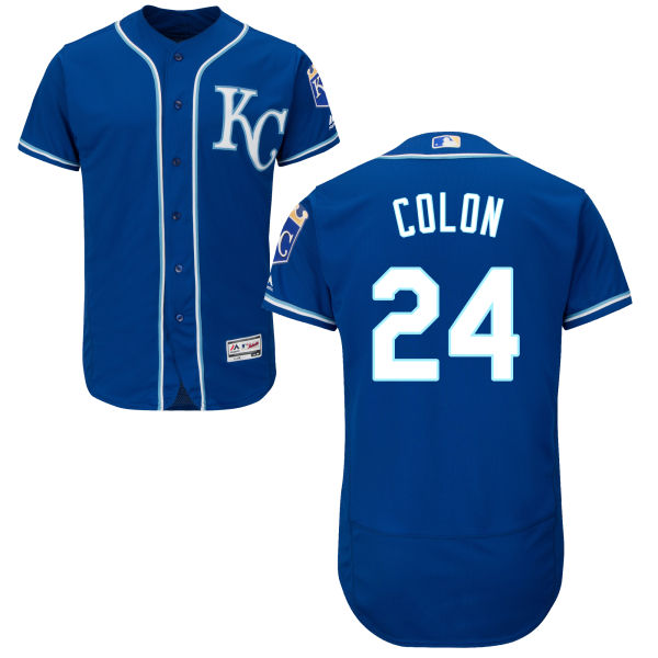 Men's Kansas City Royals #24 Christian Colon Majestic Royal Blue 2016 Flexbase Authentic Collection Jersey