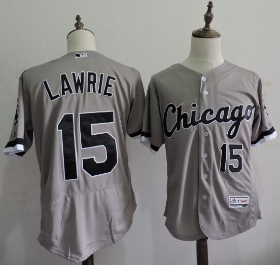 Men's Chicago White Sox #15 Brett Lawrie Gray Road 2016 Flexbase Majestic Baseball Jersey