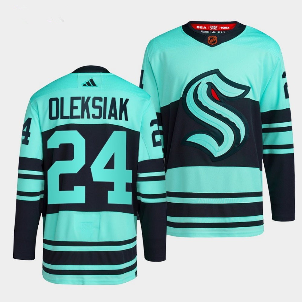 Men's Seattle Kraken #24 Jamie Oleksiak Reverse Ice Blue Jersey