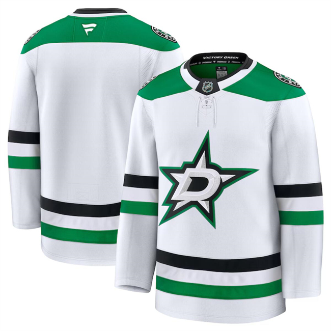 Men's Dallas Stars Blank White 2024-25 Away Stitched Hockey Jersey