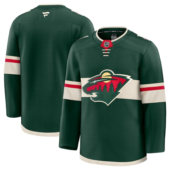 Men's Minnesota Wild Blank Green 2024-25 Home Stitched Hockey Jersey