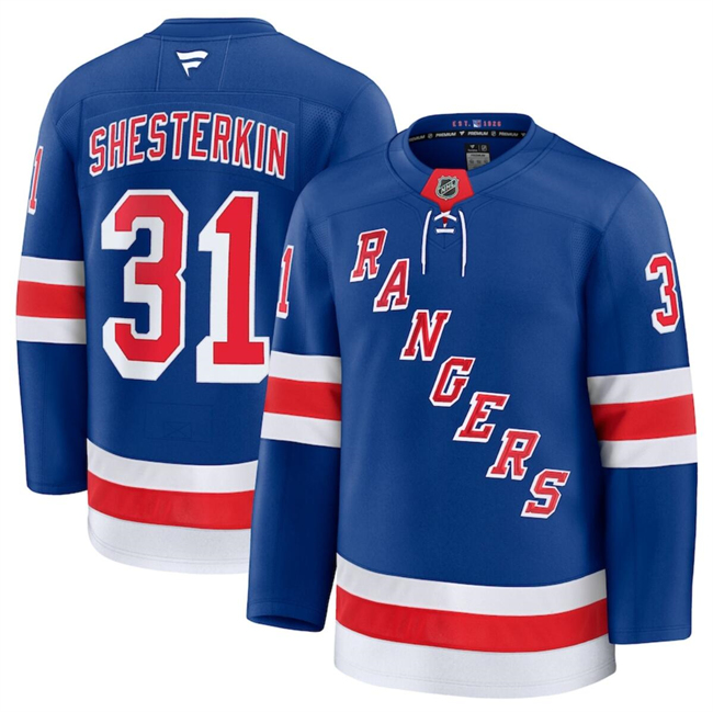 Men's New York Rangers #31 Igor Shesterkin Royal 2024-25 Home Stitched Hockey Jersey