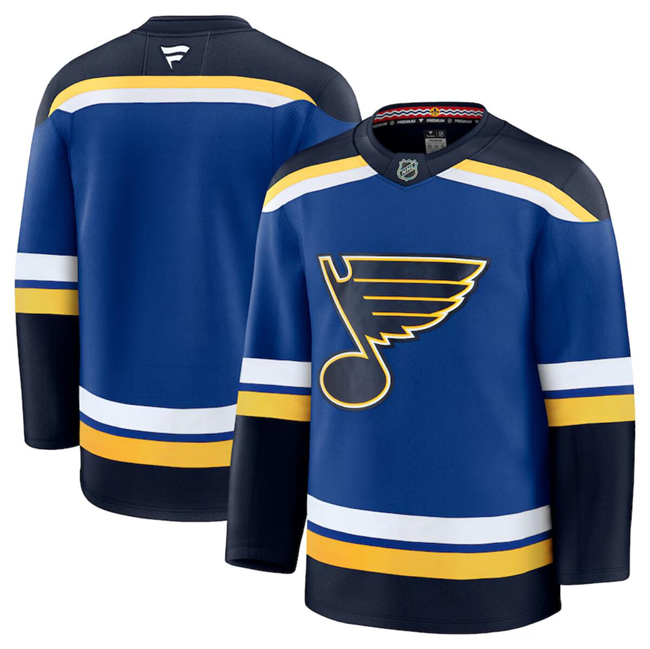 Men's St. Louis Blues Blank Blue 2024-25 Home Stitched Hockey Jersey