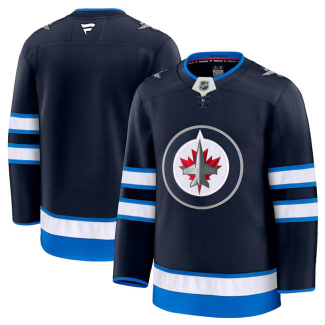 Men's Winnipeg Jets Blank Navy 2024-25 Home Stitched Hockey Jersey