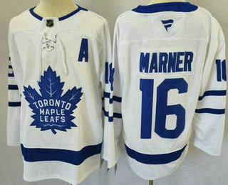 Men's Toronto Maple Leafs #16 Mitch Marner White Authentic Jersey