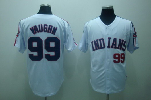 Cleveland Indians #99 Rick Vaughn Old White Jersey