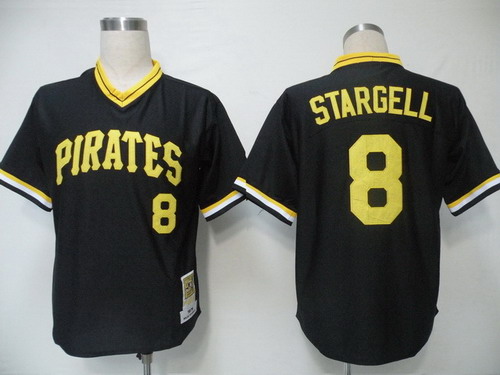 Pittsburgh Pirates #8 Willie Stargell 1979 Black Throwback Jersey