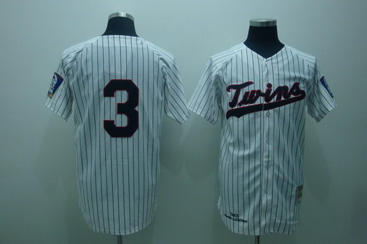 Minnesota Twins #3 Harmon Killebrew 1965 White Throwback Jersey