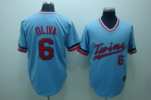 Minnesota Twins #6 Tony Oliva Light Blue Throwback Jersey