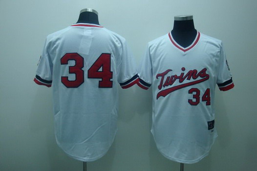 Minnesota Twins #34 Kirby Puckett 1984 White Throwback Jersey