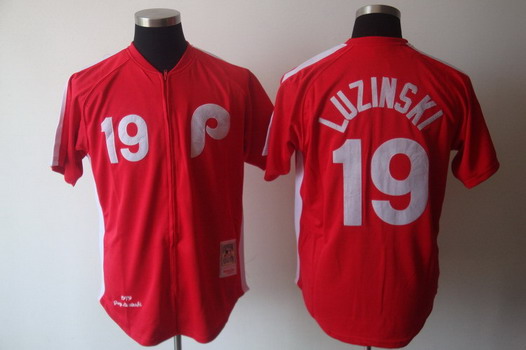 Philadelphia Phillies #19 Greg Luzinski 1979 Red Throwback Jersey