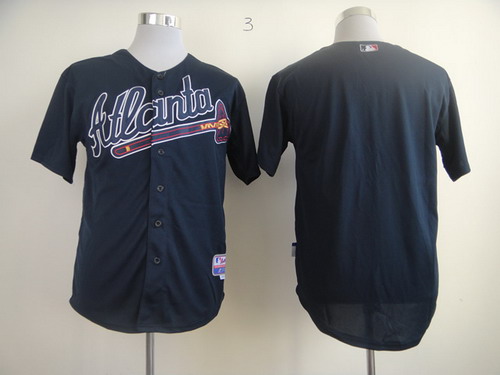 Atlanta Braves Blank Navy Blue Jersey