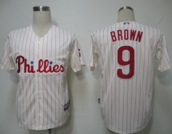 Philadelphia Phillies #9 Domonic Brown White Jersey