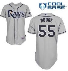 Tampa Bay Rays #55 Matt Moore Gray Jersey