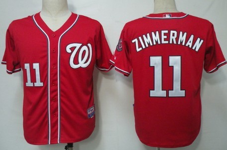 Washington Nationals #11 Ryan Zimmerman Red Jersey