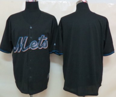 New York Mets Blank Black Fashion Jersey