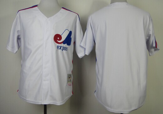 Montreal Expos Blank 1982 White Throwback Jersey