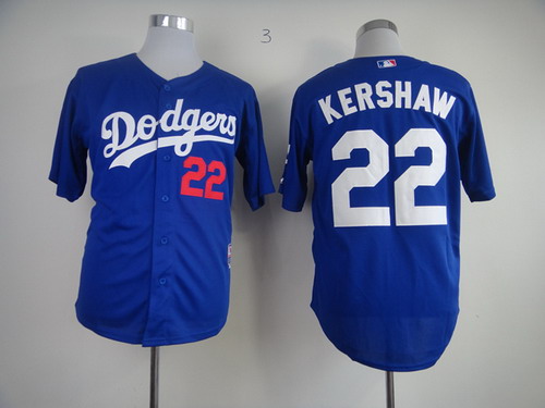 Los Angeles Dodgers #22 Clayton Kershaw Blue Jersey