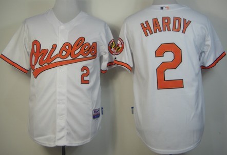 Baltimore Orioles #2 J.J. Hardy White Jersey