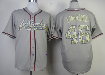 Atlanta Braves #46 Craig Kimbrel Gray With Camo Jersey