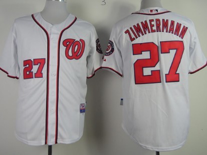 Washington Nationals #27 Jordan Zimmermann White Jersey