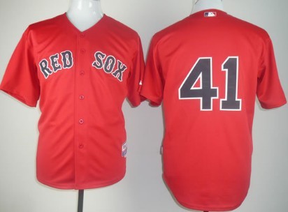 Boston Red Sox #41 Mitchell Boggs Red Jersey