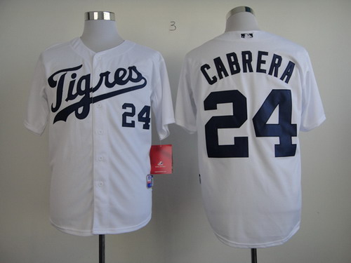 Detroit Tigers #24 Miguel Cabrera 2013 White Jersey