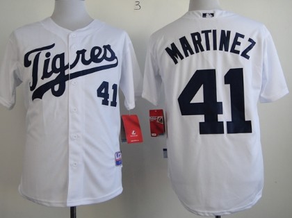 Detroit Tigers #41 Victor Martinez 2013 White Jersey