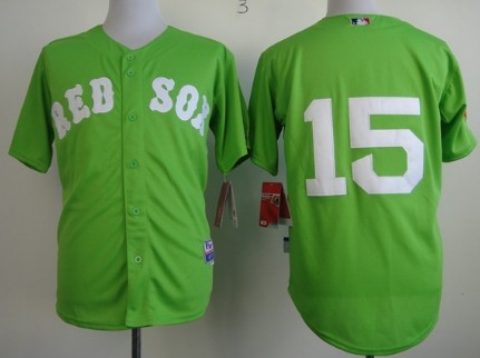 Boston Red Sox #15 Dustin Pedroia 2013 Green Jersey