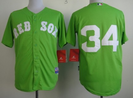 Boston Red Sox #34 David Ortiz 2013 Green Jersey