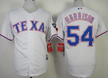 Texas Rangers #54 Matt Harrison 2014 White Jersey