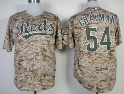 Cincinnati Reds #54 Aroldis Chapman 2014 Camo Jersey