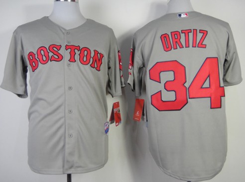 Boston Red Sox #34 David Ortiz 2014 Gray Jersey