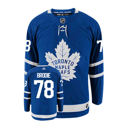 Men's Toronto Maple Leafs #78 TJ BRODIE Royal Blue Adidas Stitched NHL Jersey