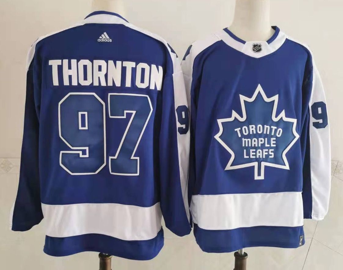 Men's Toronto Maple Leafs #97 Joe Thornton Royal Blue 2021 Retro Stitched NHL Jersey