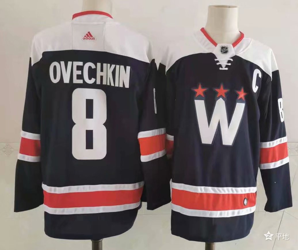 Men's Washington Capitals #8 Alex Ovechkin NEW Navy Blue Adidas Stitched NHL Jersey