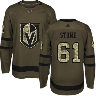 Men's Adidas Golden Knights #61 Mark Stone Green Salute to Service Stitched NHL Jersey