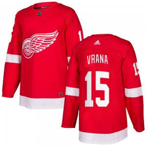 Men's Detroit Red Wings #15 Jakub Vrana Adidas Authentic Home Red Jersey