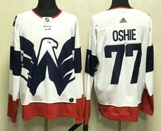 Men's Washington Capitals #77 TJ Oshie White 2023 Stadium Series Authentic Jersey