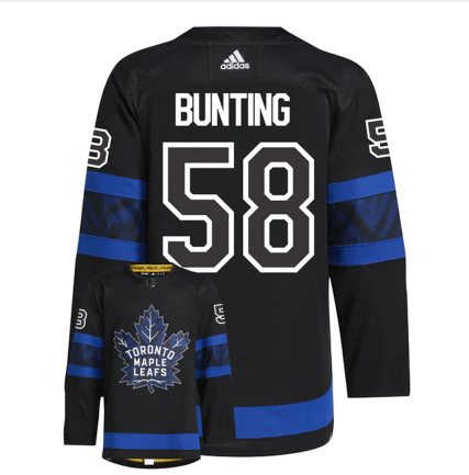 Men's Toronto Maple Leafs #58 Michael Bunting Black X Drew House Inside Out Stitched Jersey