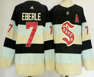 Men's Seattle Kraken #7 Jordan Eberle Navy 2024 Winter Classic Authentic Jersey