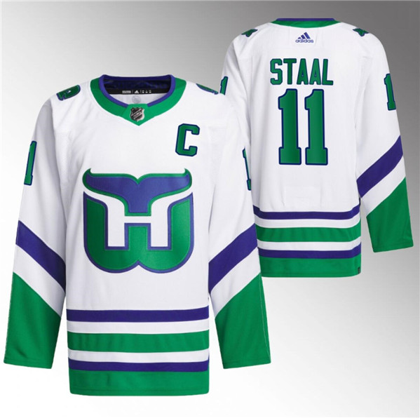 Men's Carolina Hurricanes #11 Jordan Staal White 2023-24 Stitched Jersey