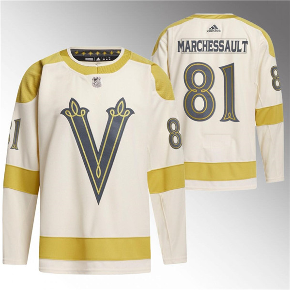 Men's Vegas Golden Knights #81 Jonathan Marchessault Cream 2024 Winter Classic Breakaway Stitched Jersey